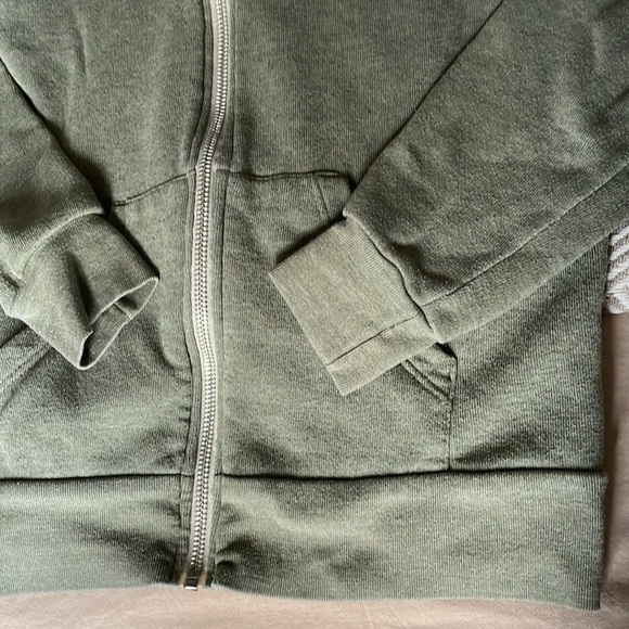ALTERNATIVE APPAREL Adrian Eco Fleece Small Hooded Sweatshirt Green Hoodie - Picture 6 of 10